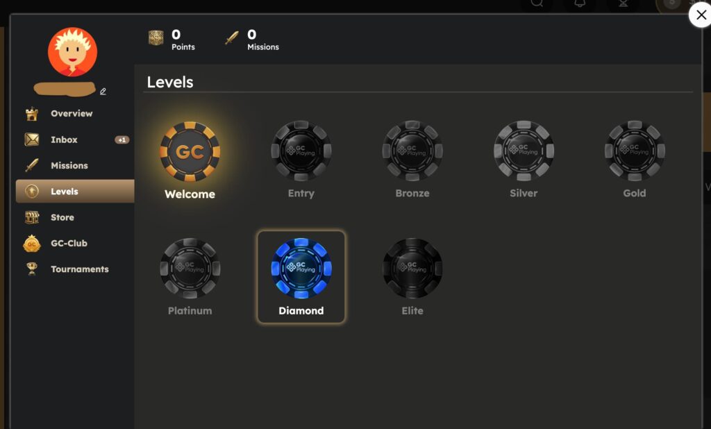 gc playing vip tiers