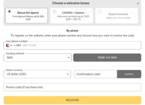 melbet registration by phone