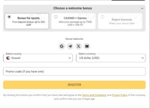 melbet registration by social media