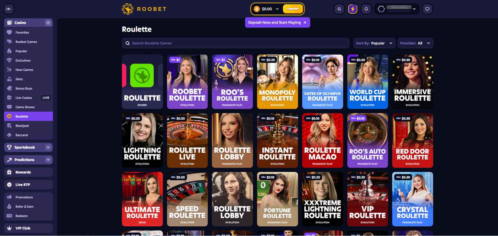 roulette-Roobet-casino